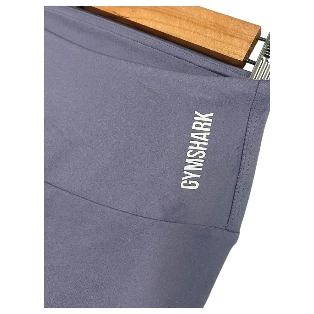 Gymshark Leggings Womens Small Blue Gray Cropped Capri Yoga Workout Gym Stretch